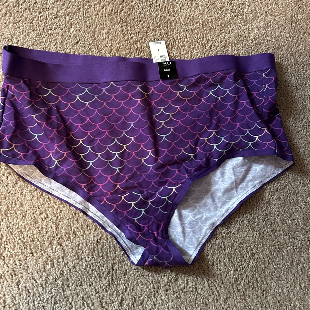 Torrid Purple Scallop Print Panties